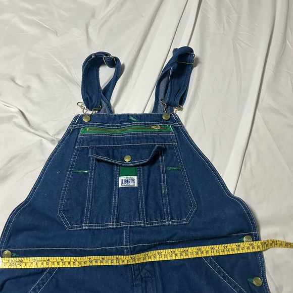 Liberty Bib Overalls Men’s 40x30 Blue Denim Baggy Workwear Carpenter Jeans - Picture 10 of 13